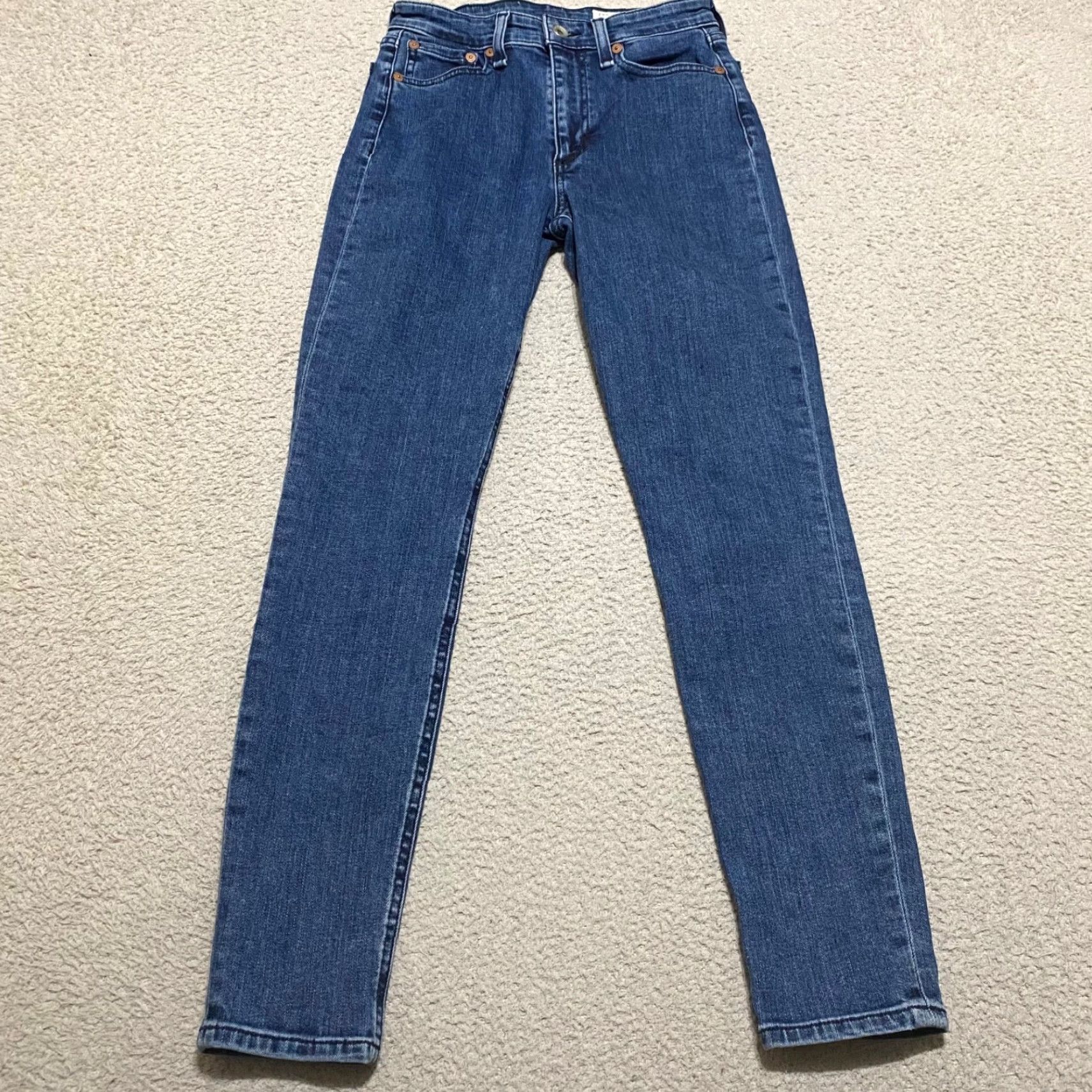 Rag & Bone rag & bone Jeans Blue Denim Skinny 25 Large 5-Pocket Rise High Stretch Womens/Adults Slim Regular Inseam 26 Ankle Mid Wash 90s (if applicable) Size 42" / US 20 - 2 Thumbnail