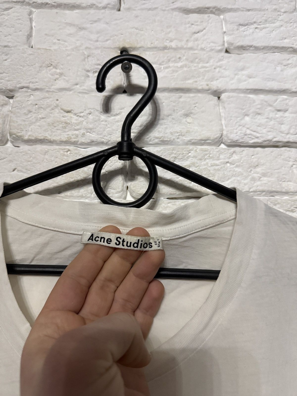 Acne Studios Ance Studios Women`s White Blank T-shirt Designer Tee Sz L Size L / US 10 / IT 46 - 3 Thumbnail
