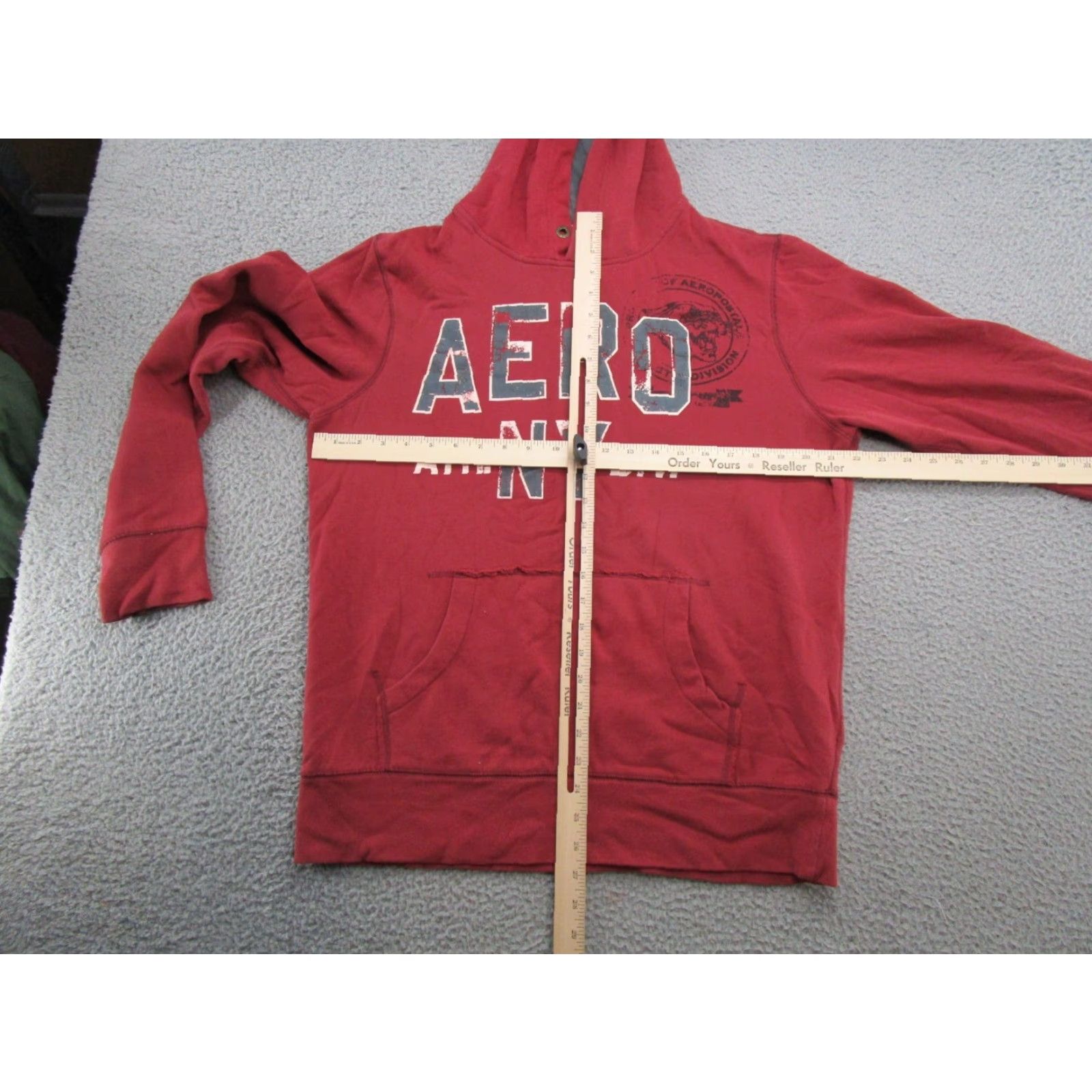 Aeropostale VINTAGE Aeropostale Hoodie Mens Medium Red Y2K Spell Out Sports Pullover Sweatshirt Size US M / EU 48-50 / 2 - 4 Thumbnail
