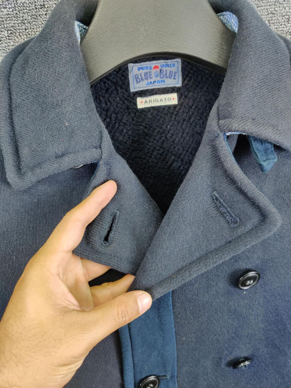 Blue Blue Japan Vintage Blue Blue Japan Arigato Double Breasted Coat Jacket Size US M / EU 48-50 / 2 - 6 Thumbnail