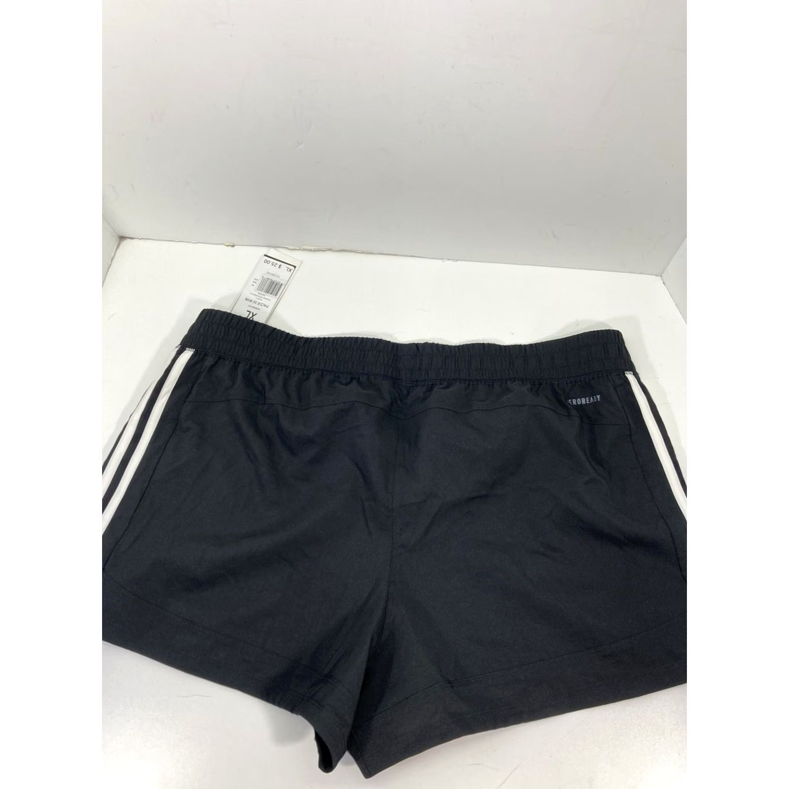 Adidas Adidas Pacer 3 Stripe Woven Shorts Womens XL Black Sport Gym & Training NWT Size 40" / US 18 - 7 Thumbnail
