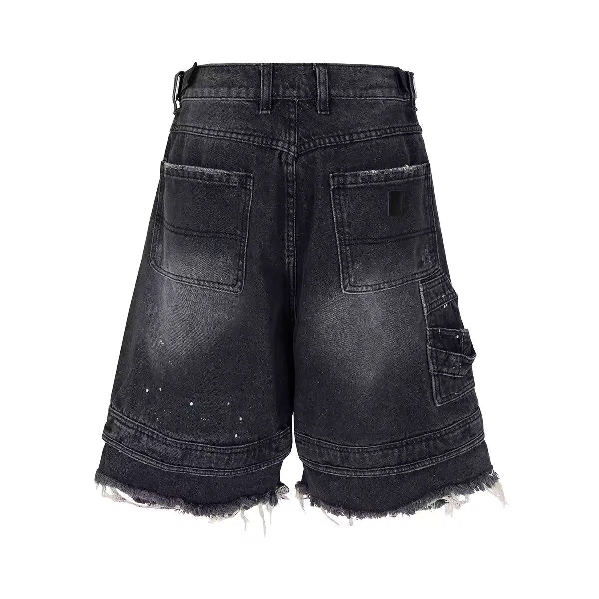 Japanese Brand × Jean Washed Distressed Tassel Quarter Jeans Shorts Size US 30 / EU 46 - 3 Thumbnail