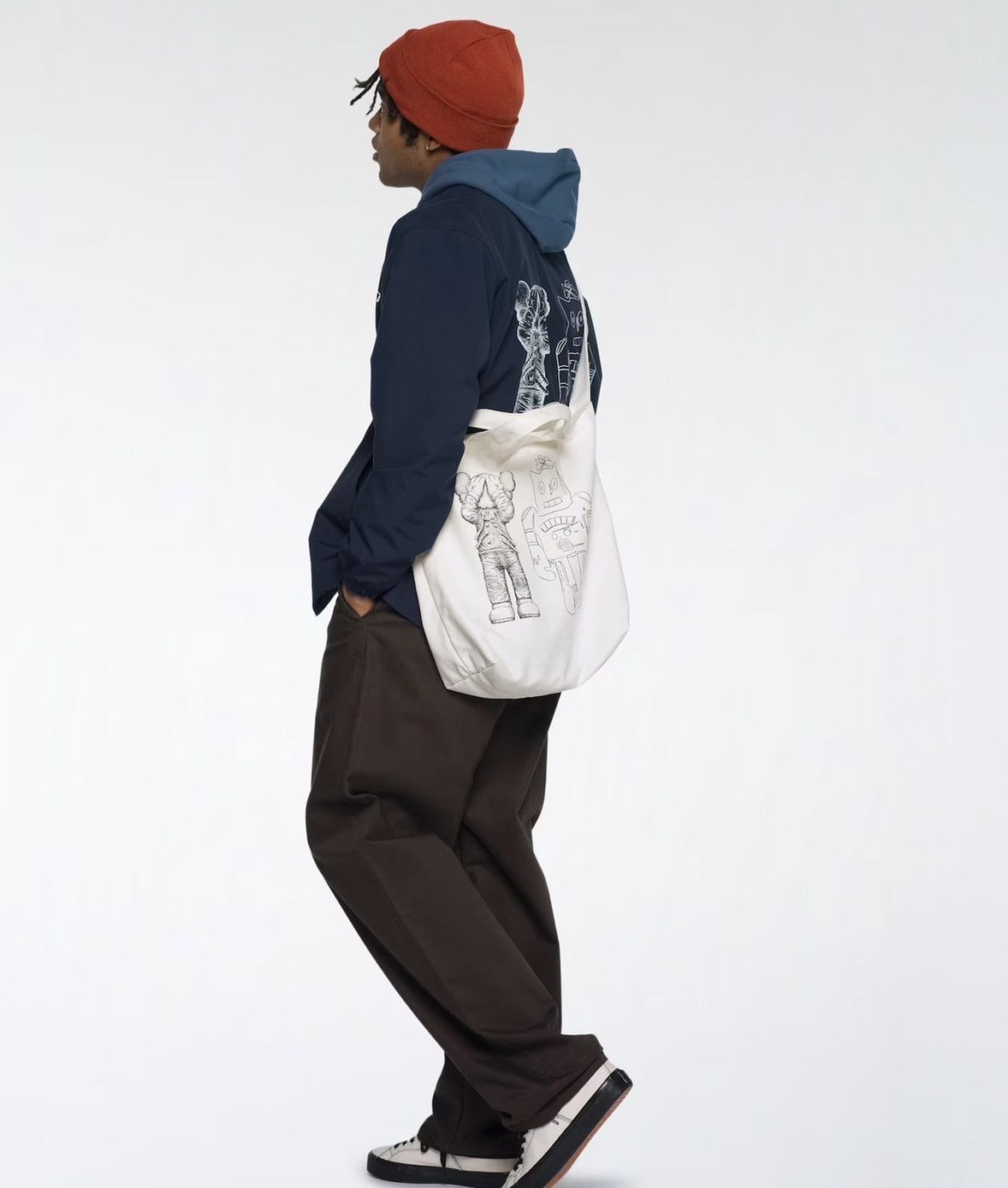Andy Warhol × Japanese Brand × Kaws KAWS + Warhol 2Way Tote Bag White Size ONE SIZE - 6 Thumbnail