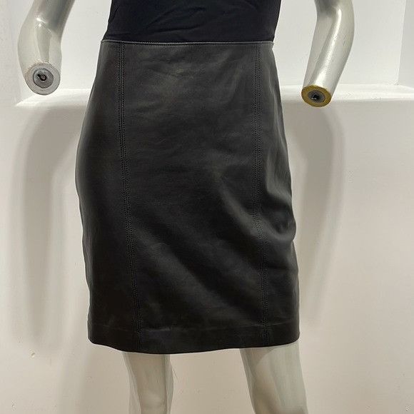 Vince Vince Sleeveless Leather Ponte Combo Sheath Dress Black Size Size XS / US 0-2 / IT 36-38 - 8 Thumbnail