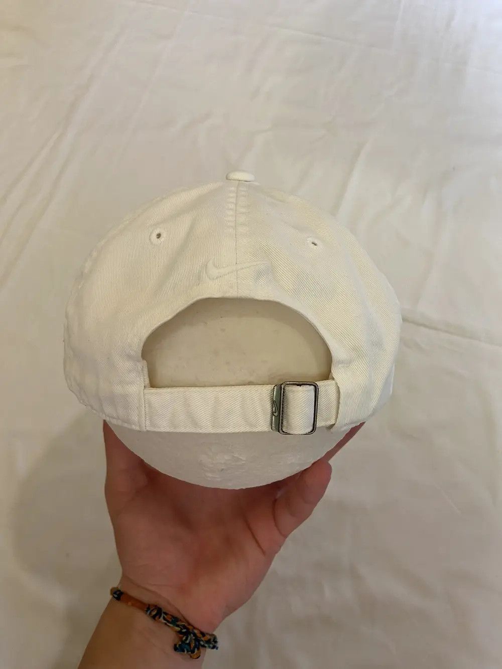 Nike VINTAGE 90’S NIKE SWOOSH HAT CAP Y2K JAPANESE SKATE DRILL Size ONE SIZE - 4 Thumbnail
