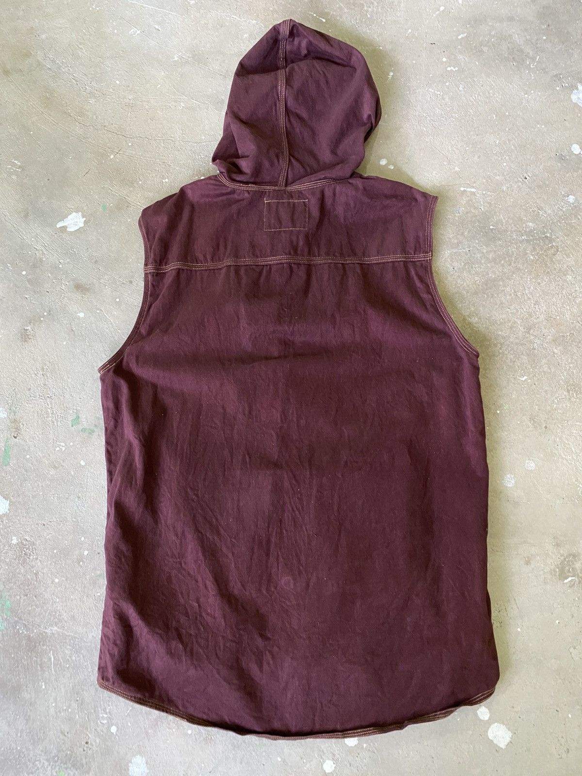 Japanese Brand Barrel Roll Hooded Snap Vest Maroon Archive Y2K Size US M / EU 48-50 / 2 - 9 Thumbnail