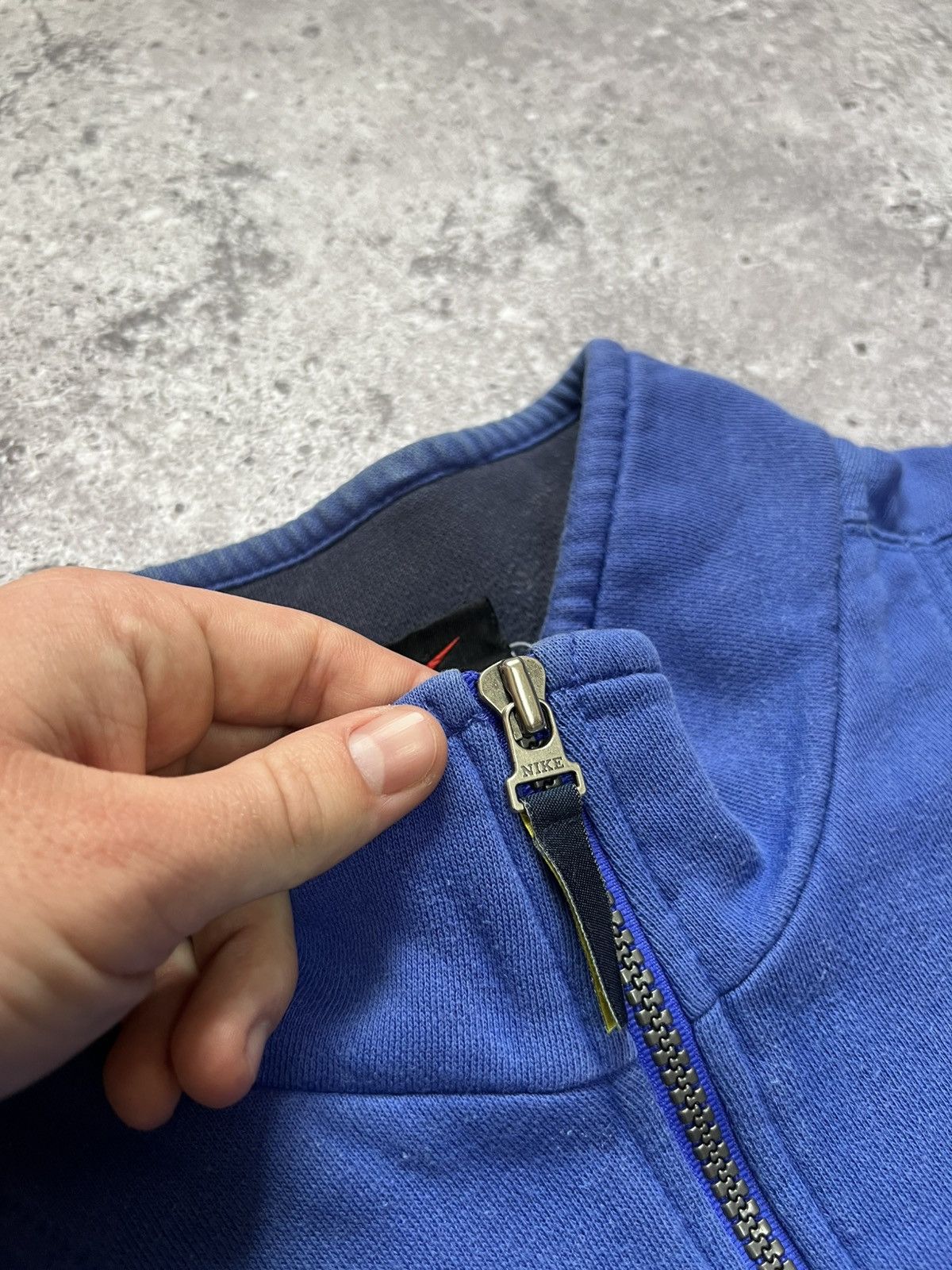 Vintage Vintage 90s Nike Sweatshirt 1/4 Zip Blue Size US XL / EU 56 / 4 - 10 Thumbnail