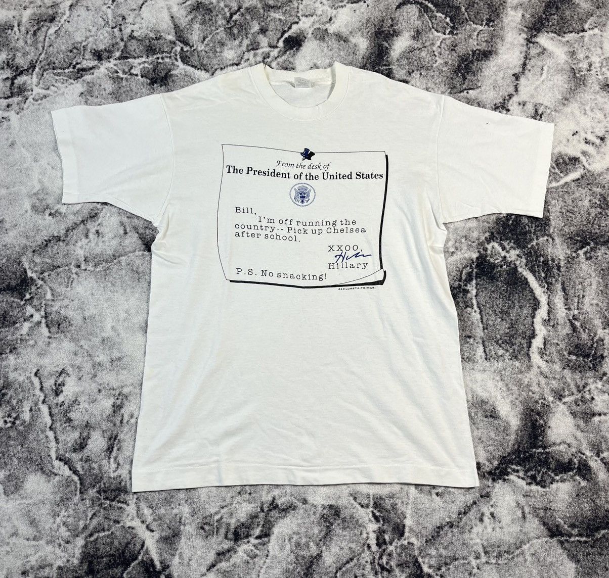 Other Vintage 90s Hillary Clinton President Letter Graphic Tee Size US L / EU 52-54 / 3 - 1 Thumbnail