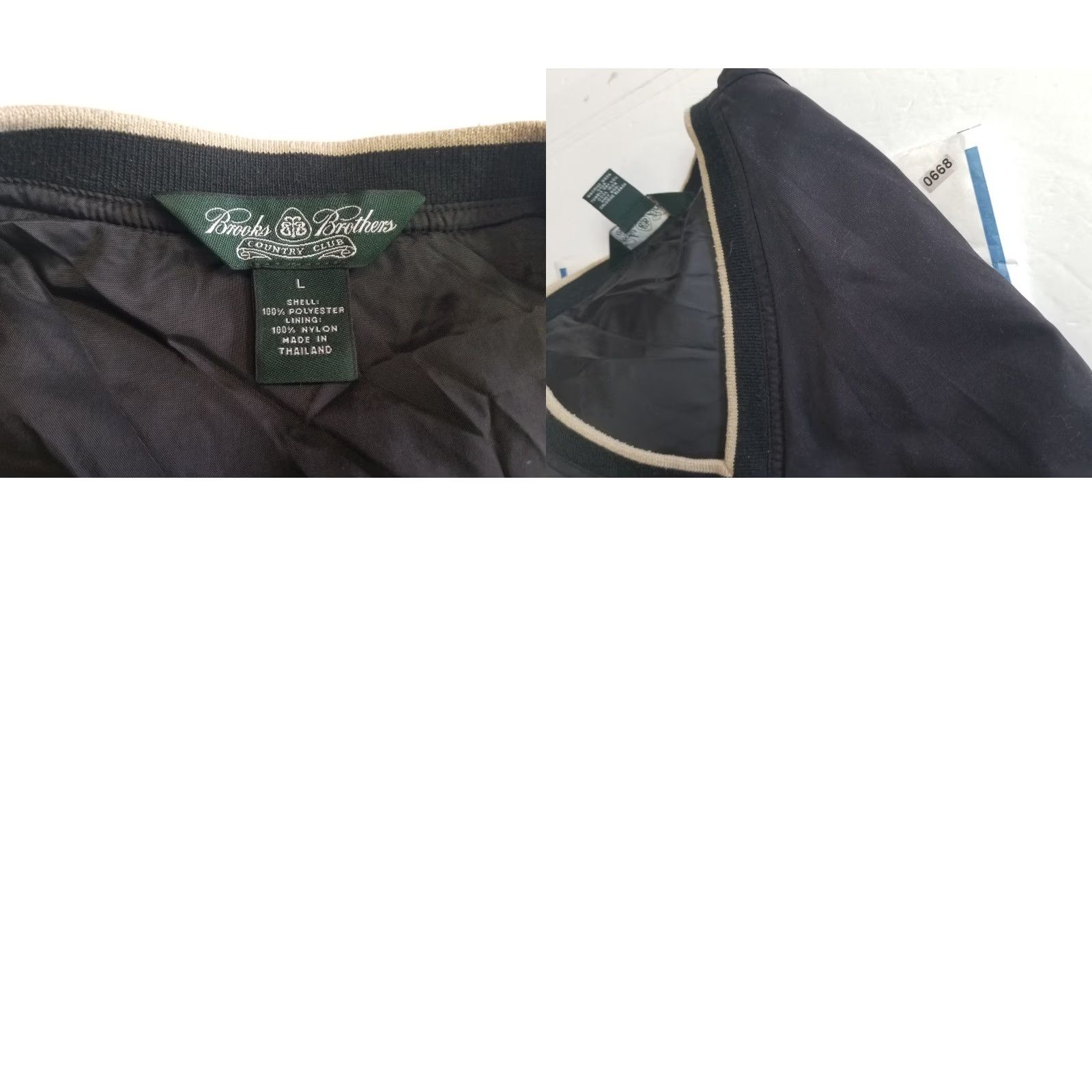 Brooks Brothers Brooks Brothers Vest Windbreaker Sleeveless Mens L Black Nylon Knit Plaid Lightweight Bodywarmer Casual Travel Autumn Spring Summer Size US L / EU 52-54 / 3 - 8 Thumbnail