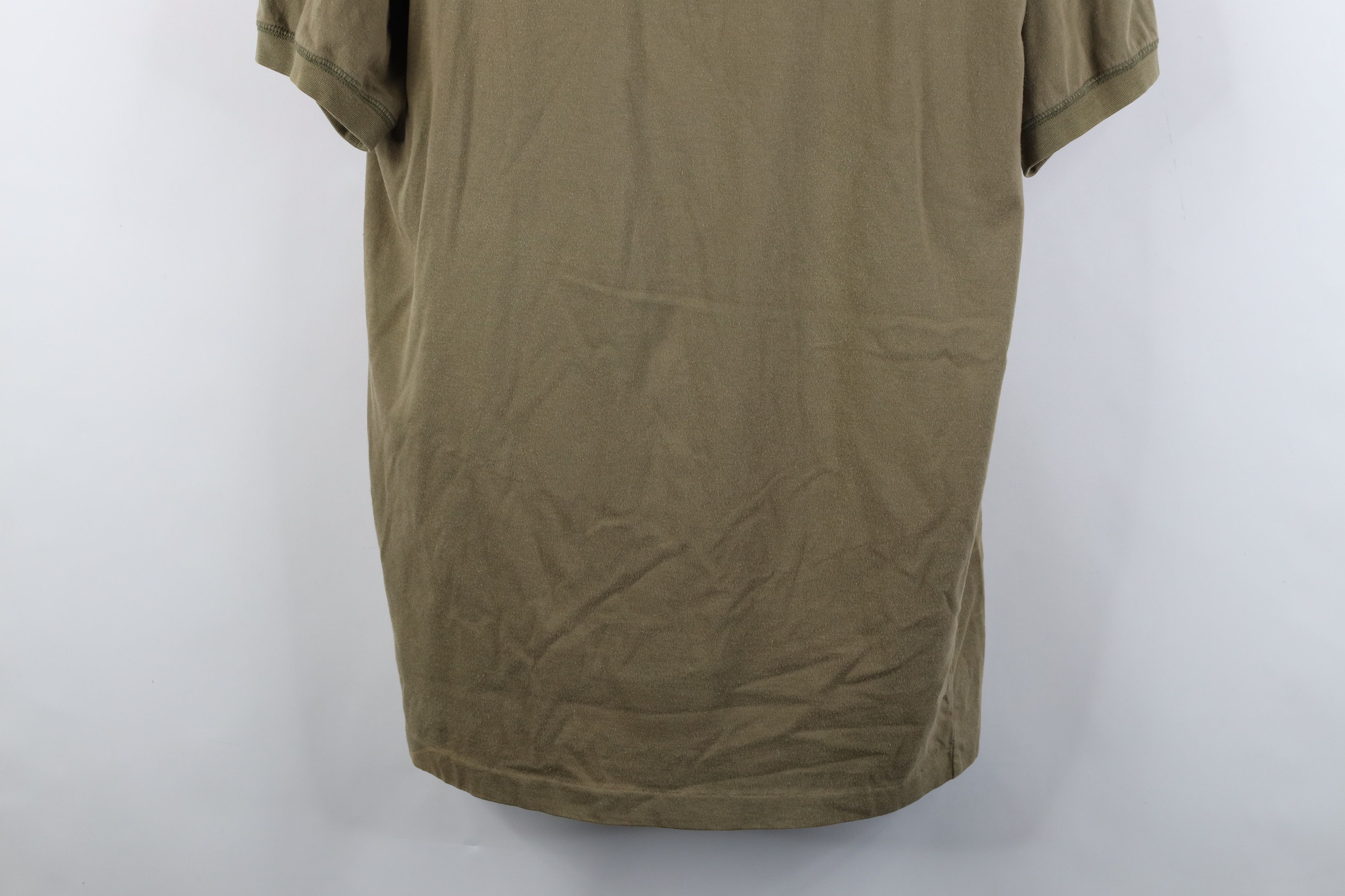 Vintage Vintage 90s Streetwear Blank Ringer Henley T-Shirt Green Size US L / EU 52-54 / 3 - 3 Thumbnail