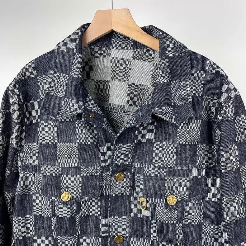 Louis Vuitton Louis Vuitton Black Checkerboard Denim Jacket Size US M / EU 48-50 / 2 - 3 Thumbnail
