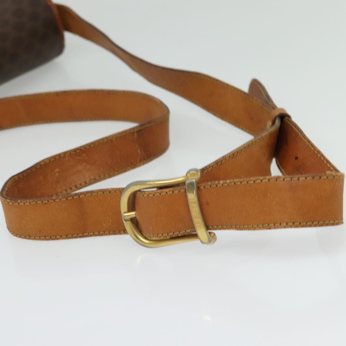 Celine CELINE Macadam Canvas Shoulder Bag Pvc Leather Brown Gold Size ONE SIZE - 7 Thumbnail
