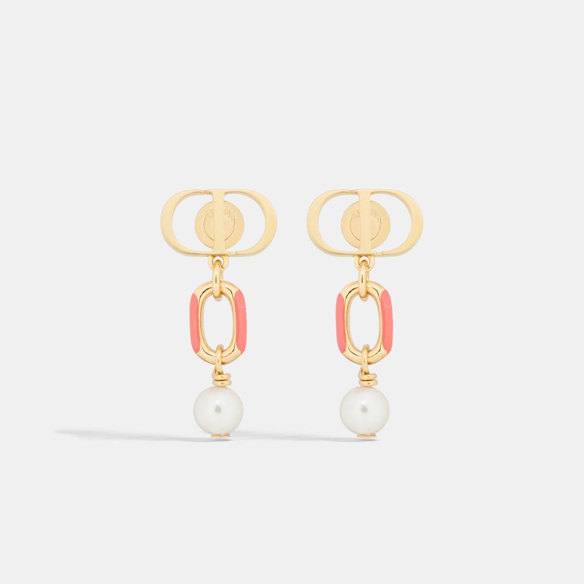 Dior o1bcso1str0126 Size:OS/Petit Cd Earrings in Golden/White Size ONE SIZE - 2 Thumbnail