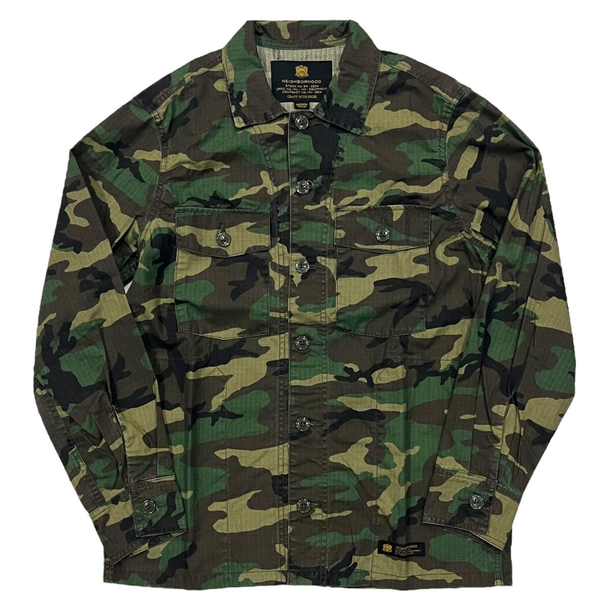 Neighborhood Neighborhood Who Dares Wins Woodland Camo BDU LS Shirt Size US M / EU 48-50 / 2 - 4 Thumbnail