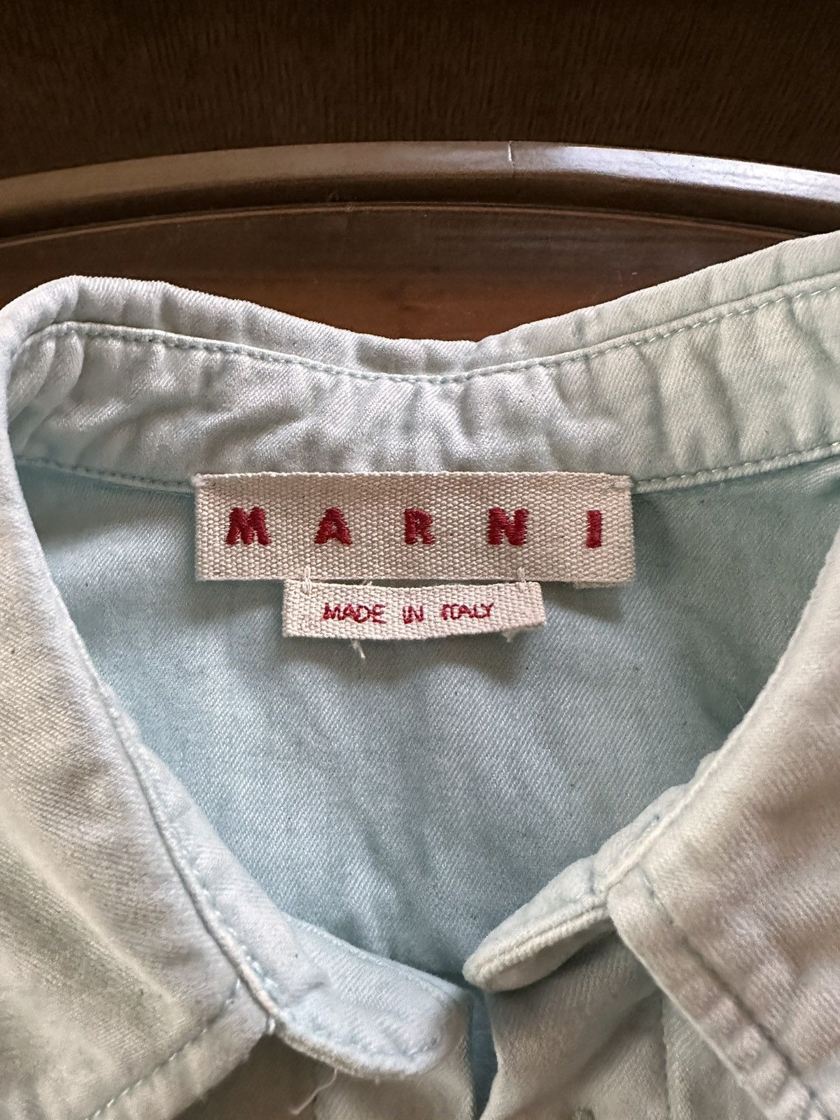 Marni Marni flocked-finish denim shirt Size US L / EU 52-54 / 3 - 3 Thumbnail