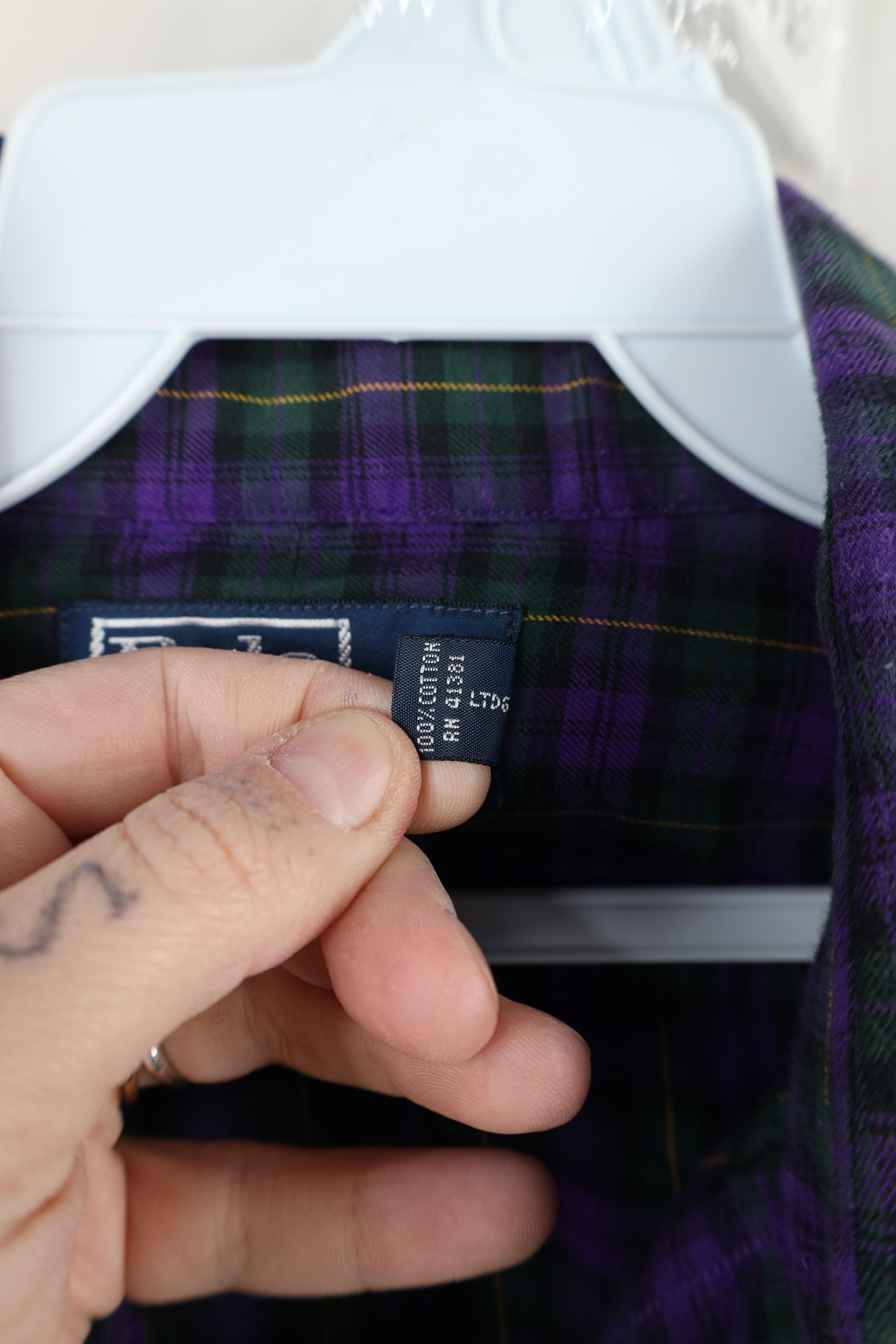 Ralph Lauren × Vintage Vintage 90s Ralph Lauren Flannel Collared Button Shirt Plaid Size US M / EU 48-50 / 2 - 7 Thumbnail