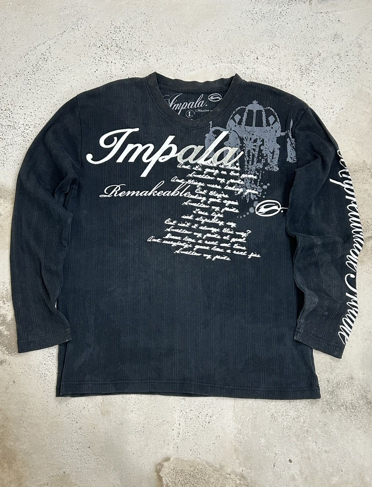 Designer × Japanese Brand Streeetwear Japan Impala Poem Attack Faded Tee Size US L / EU 52-54 / 3 - 2 Thumbnail