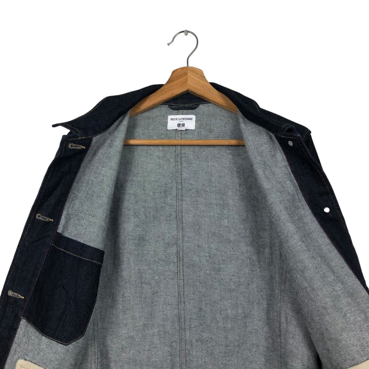 Japanese Brand 🔥VINTAGE DENIM JACKET BIKER UNIQLO INES DE LA FRESSANGE Size US L / EU 52-54 / 3 - 16 Thumbnail