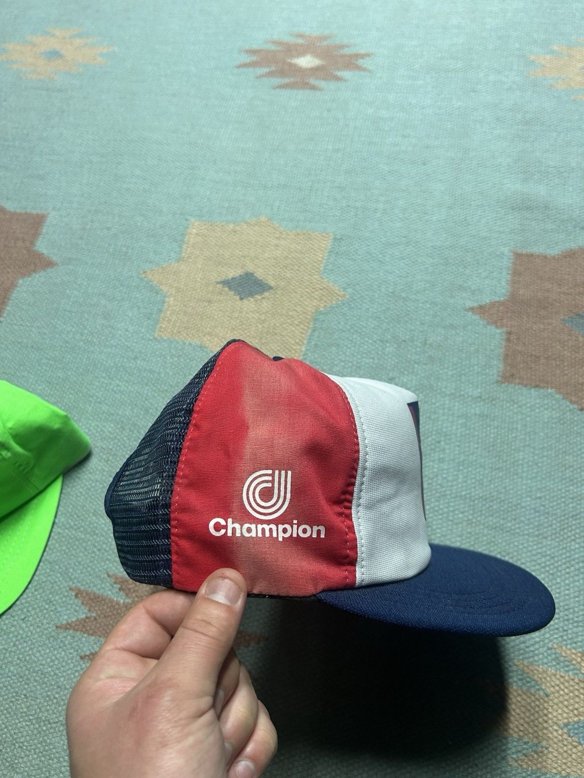 Vintage 80s trucker hat 1984 Olympics Los Angeles California champio Size ONE SIZE - 3 Thumbnail