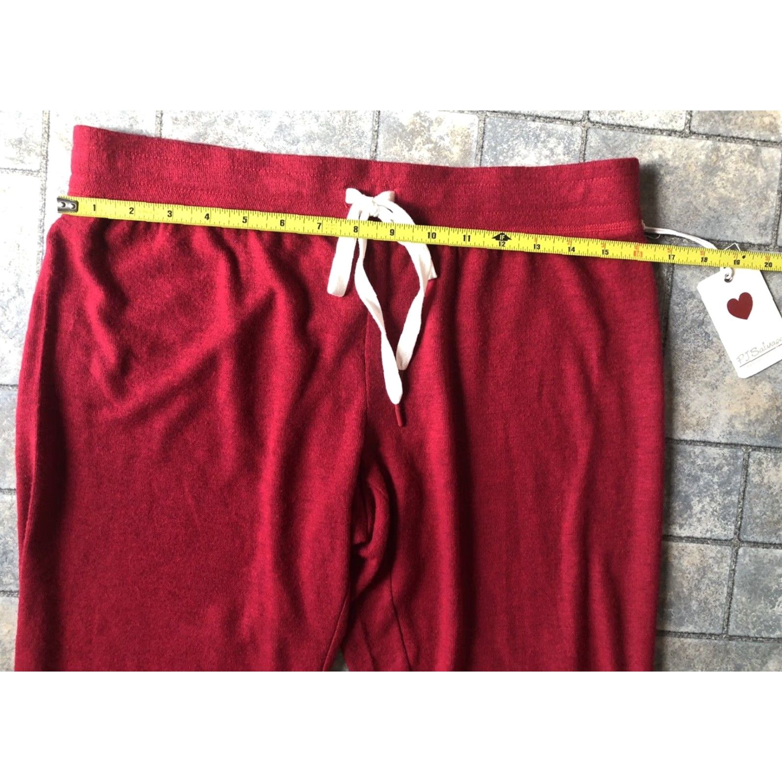 Vintage Pj Salvage Raspberry Red Jogger Pants M NWT New Hearts Rayon Polyester Elas Size 32" / US 10 / IT 46 - 4 Thumbnail