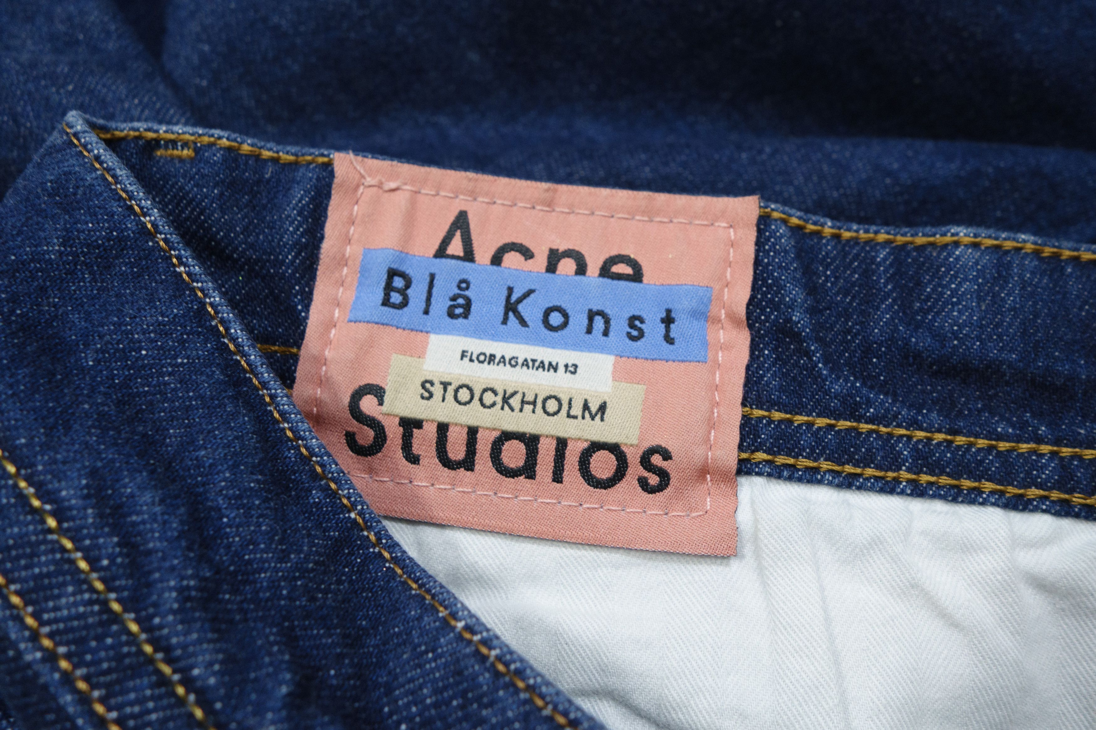 Acne Studios Bla Konst Mid-Rise Slim Cropped Jeans Blue Denim Size 27" / US 4 / IT 40 - 8 Thumbnail