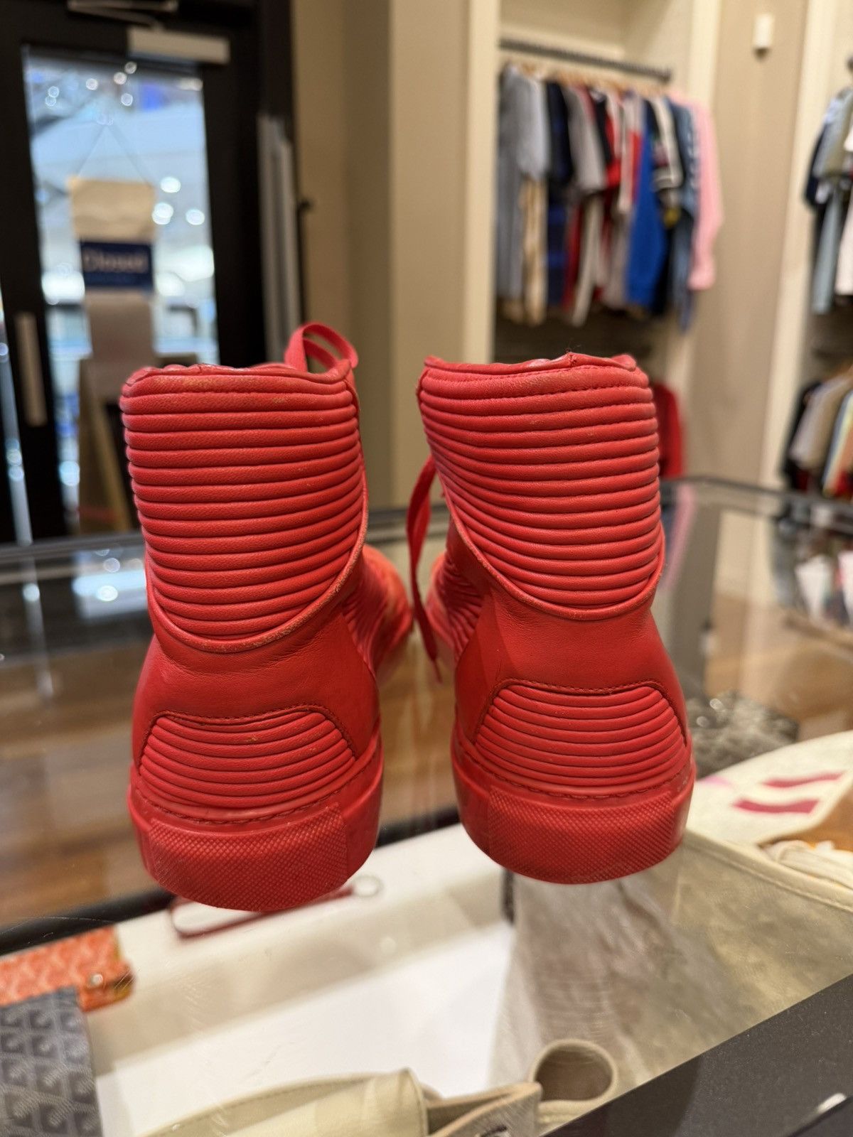 Balenciaga Balenciaga Pleated Arenas -Red Suede Size US 6 / EU 39 - 3 Thumbnail