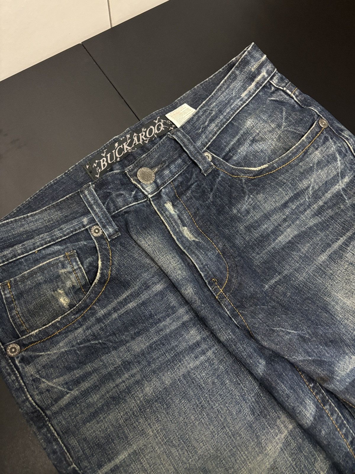 BUCKAROO Buckaroo Jeans Flare Distressed Denim Jeans Size US 36 / EU 52 - 4 Thumbnail