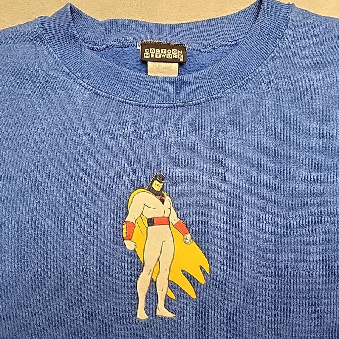 Vintage VINTAGE Space Ghost Sweatshirt Mens L Blue Cartoon Crewneck 2000 Y2K Retro Cartoon Network Sweater Size US L / EU 52-54 / 3 - 2 Thumbnail