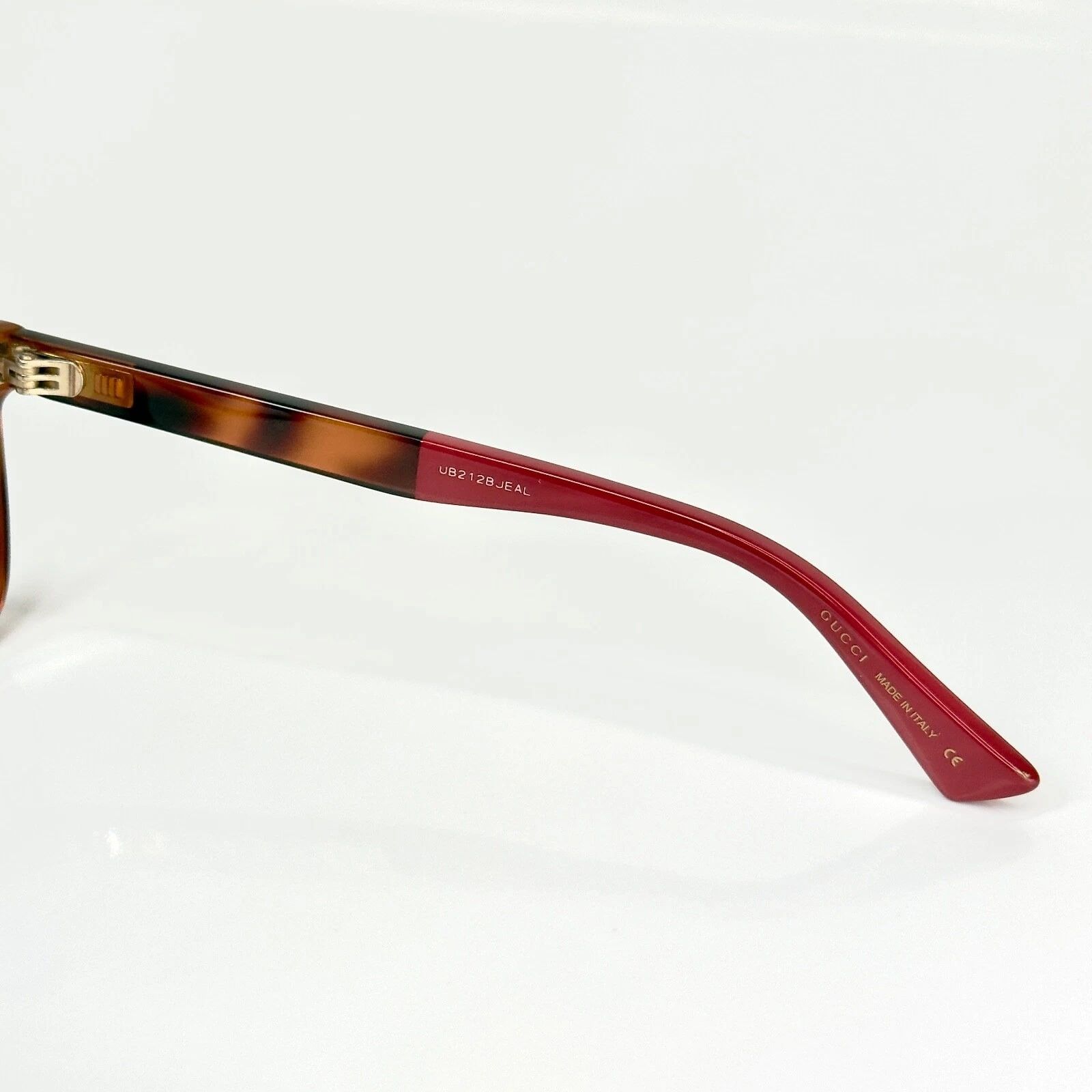 Gucci GUCCI GG0160O 0160 Tortoise Red Green Eyeglasses Optical 004 Size ONE SIZE - 3 Thumbnail