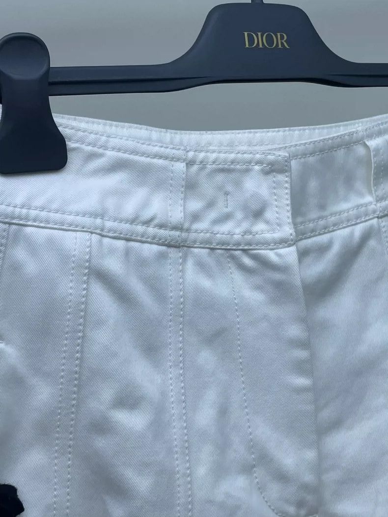 Dior Dior White denim belt wide-leg trousers Size 42" / US 20 - 5 Thumbnail