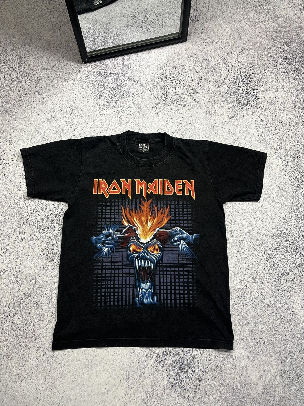 Band Tees × Iron Maiden Crazy Iron Maiden Overprint Double Sided Rock T Shirt Y2k Size US M / EU 48-50 / 2 - 1 Thumbnail