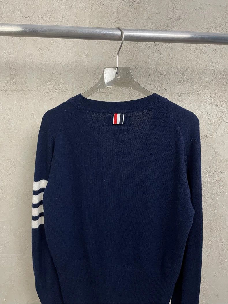 Thom Browne Thom browne Dark blue four-striped cashmere cardigan jacket Size US S / EU 44-46 / 1 - 4 Thumbnail