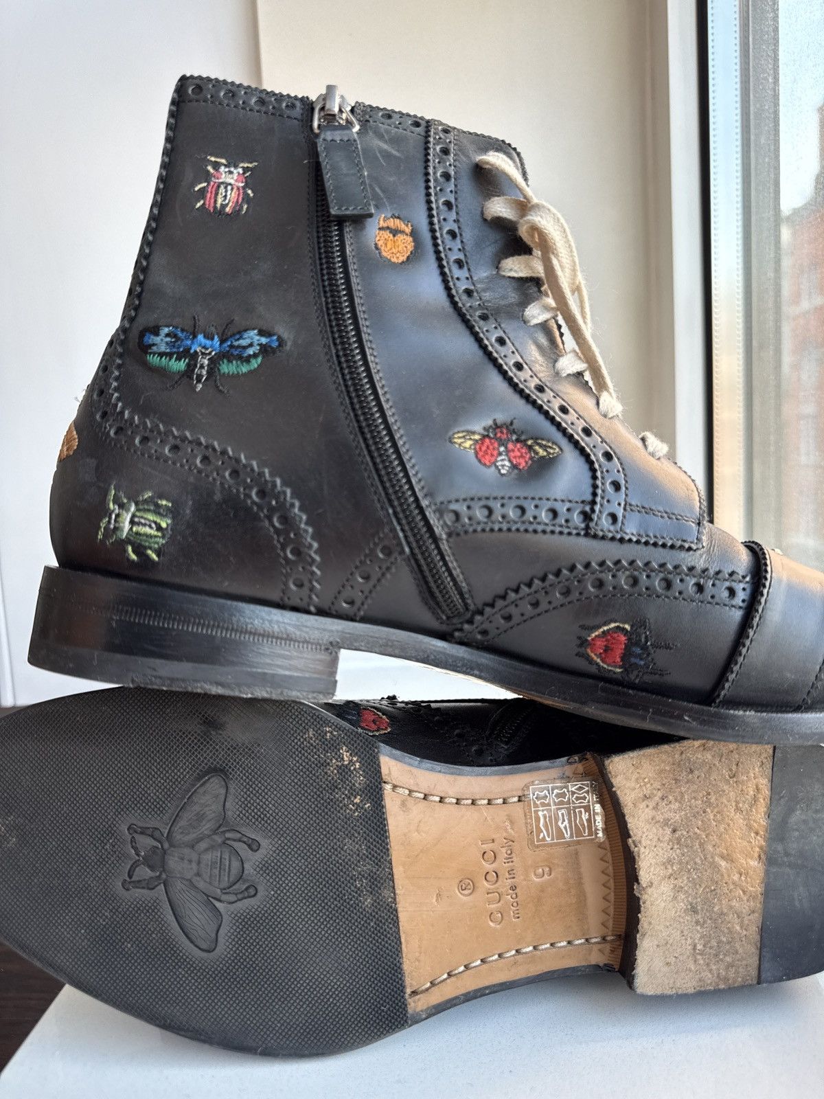 Gucci Gucci Embroidered Leather Size US 9 / EU 42 - 10 Thumbnail