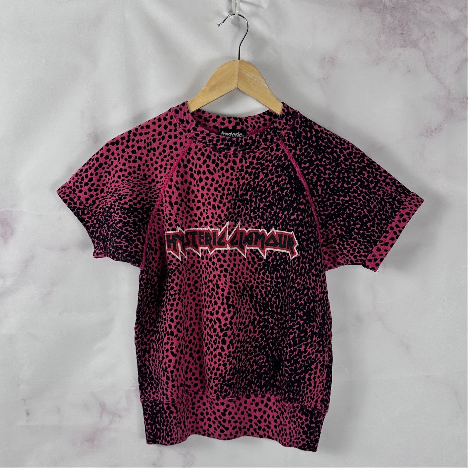 Hysteric Glamour Pink Leopard Print Iron Maiden Tee Size S / US 4 / IT 40 - 1 Thumbnail