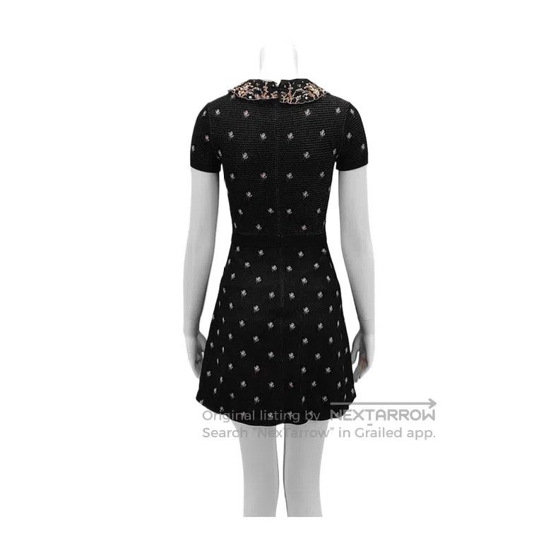 Valentino Valentino Summer black viscose women's short sleeve midi d Size XS / US 0-2 / IT 36-38 - 2 Thumbnail