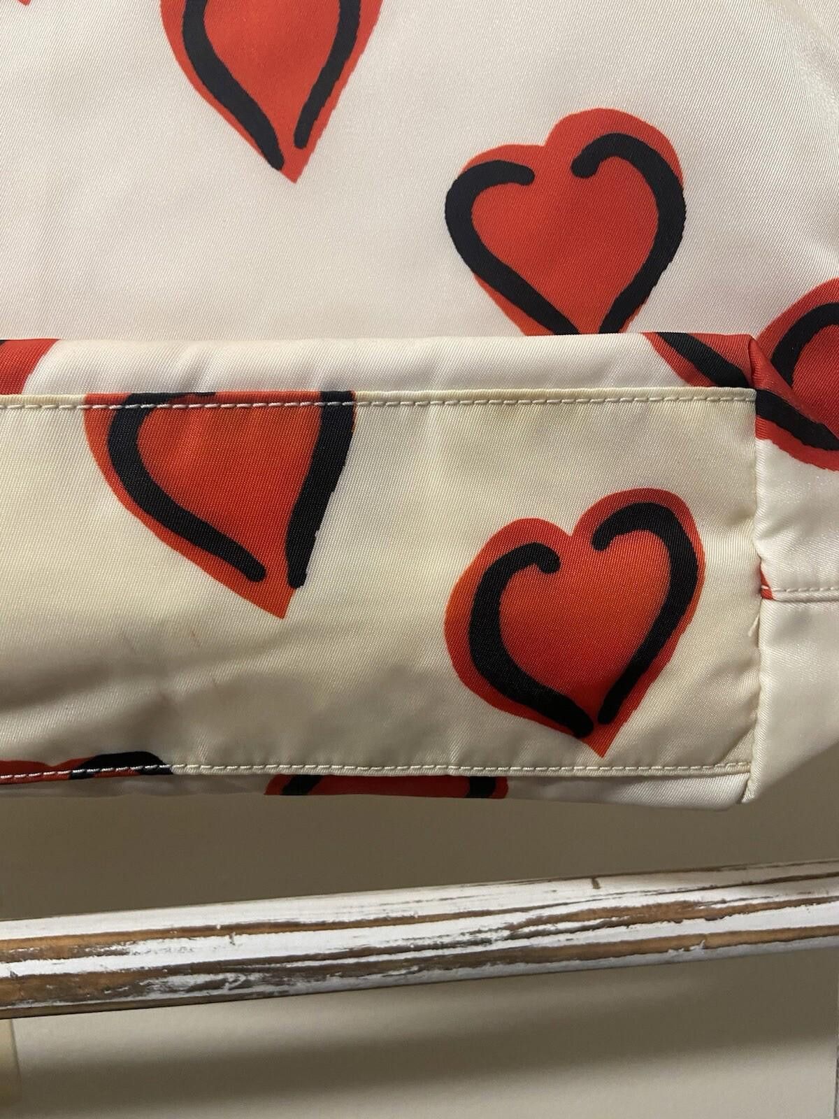 Prada Prada Nylon Saffiano White Red Heart Motif Hand Tote Bag Size ONE SIZE - 7 Thumbnail