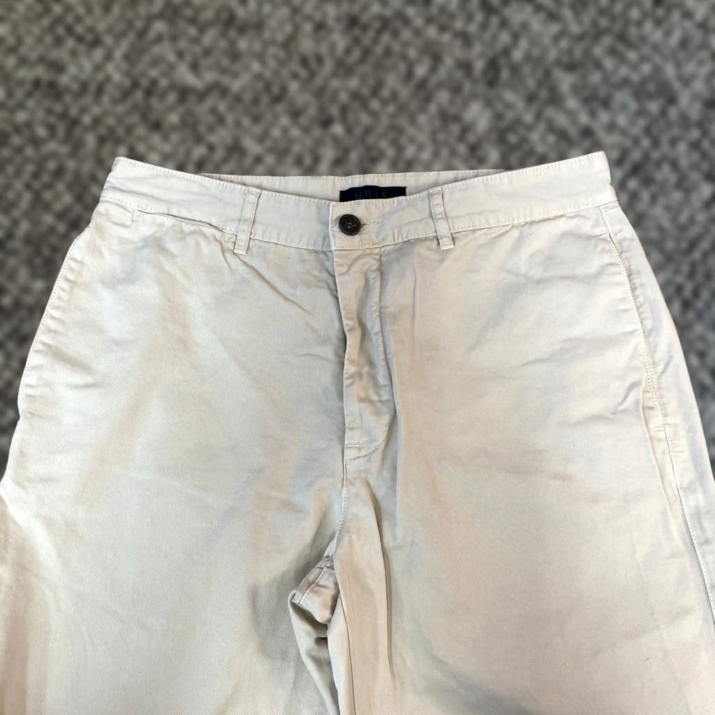 Unis UNIS Pants Mens 33 Khaki Cotton Button Fly Chinos Straight Made in Italy Size US 33 - 1 Thumbnail