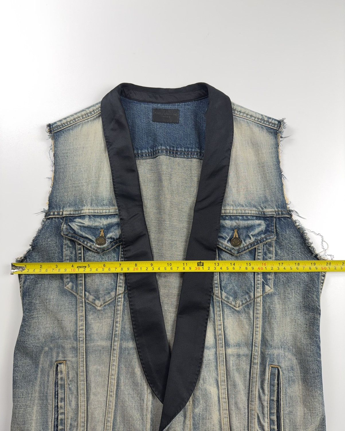 Saint Laurent Paris SS16 LE SMOKING DENIM VEST Size US M / EU 48-50 / 2 - 10 Thumbnail