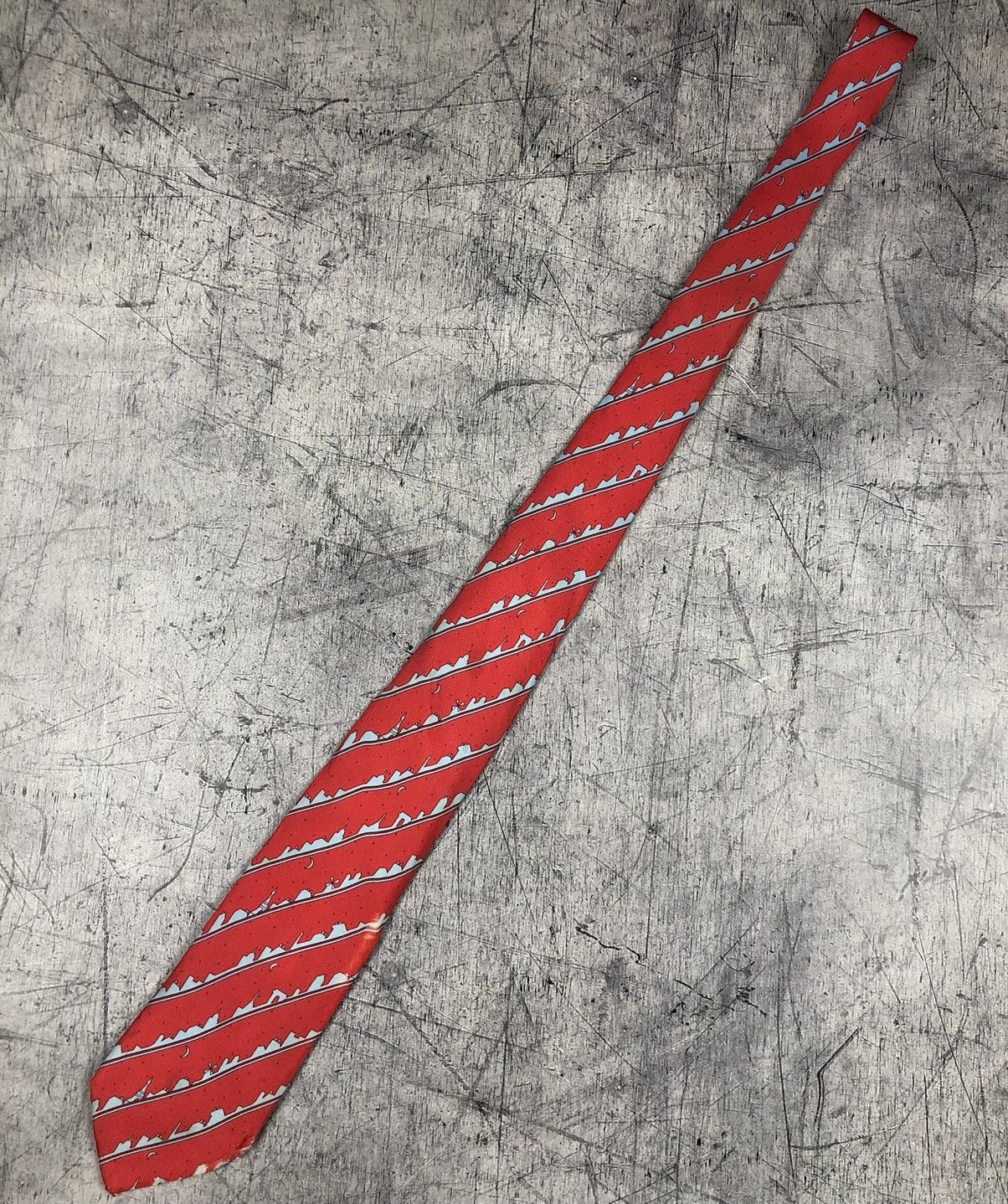 Hermes Hermes Distressed Paris Night Skyline Tie Size ONE SIZE - 5 Thumbnail