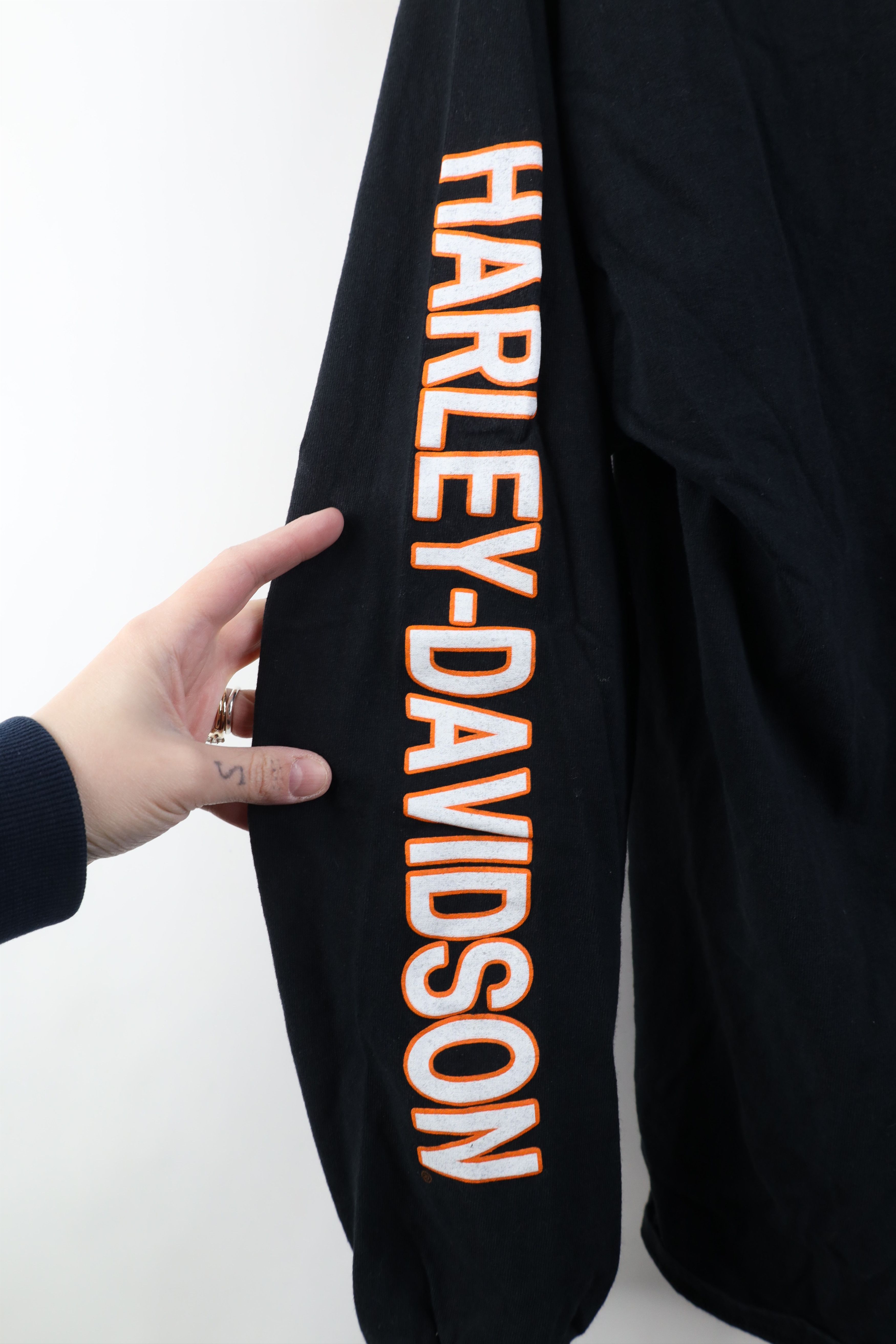 Harley Davidson Vintage Y2K Harley Davidson War Long Sleeve T-Shirt Black Size US L / EU 52-54 / 3 - 9 Thumbnail