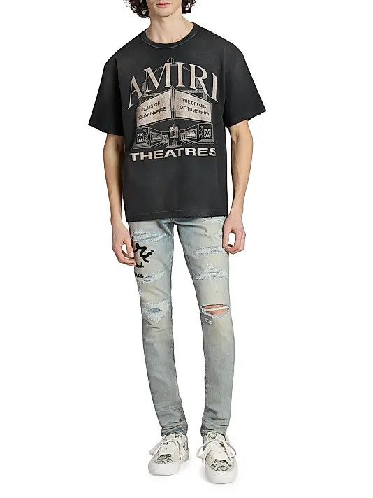 Amiri o1orln1125 Theatres Oversized T-Shirt in Black Size US S / EU 44-46 / 1 - 2 Thumbnail