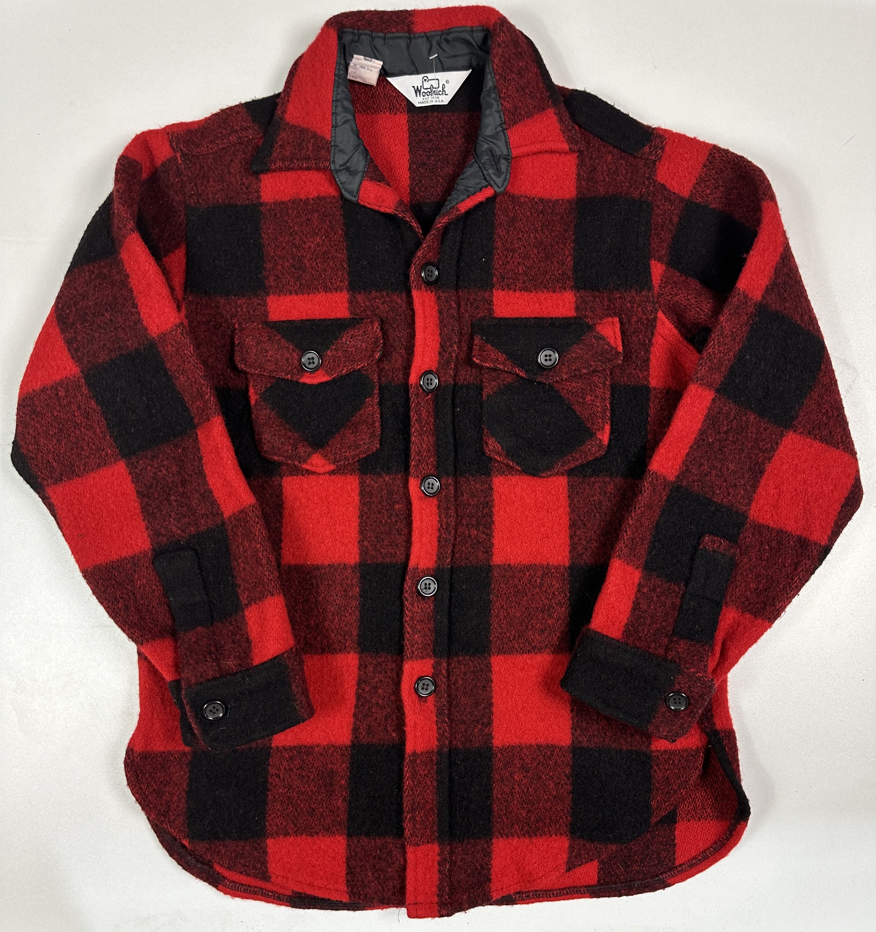 Vintage Woolrich OverShirt M fits S Flannel Made In USA
