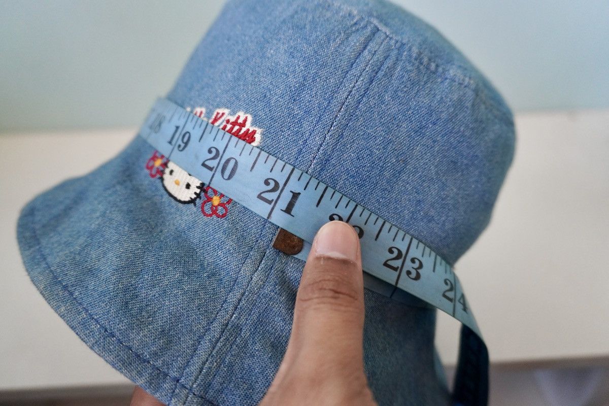 Japanese Brand × Vintage Hello kitty bucket hat blue denim embroidered hat cutie Size ONE SIZE - 7 Thumbnail