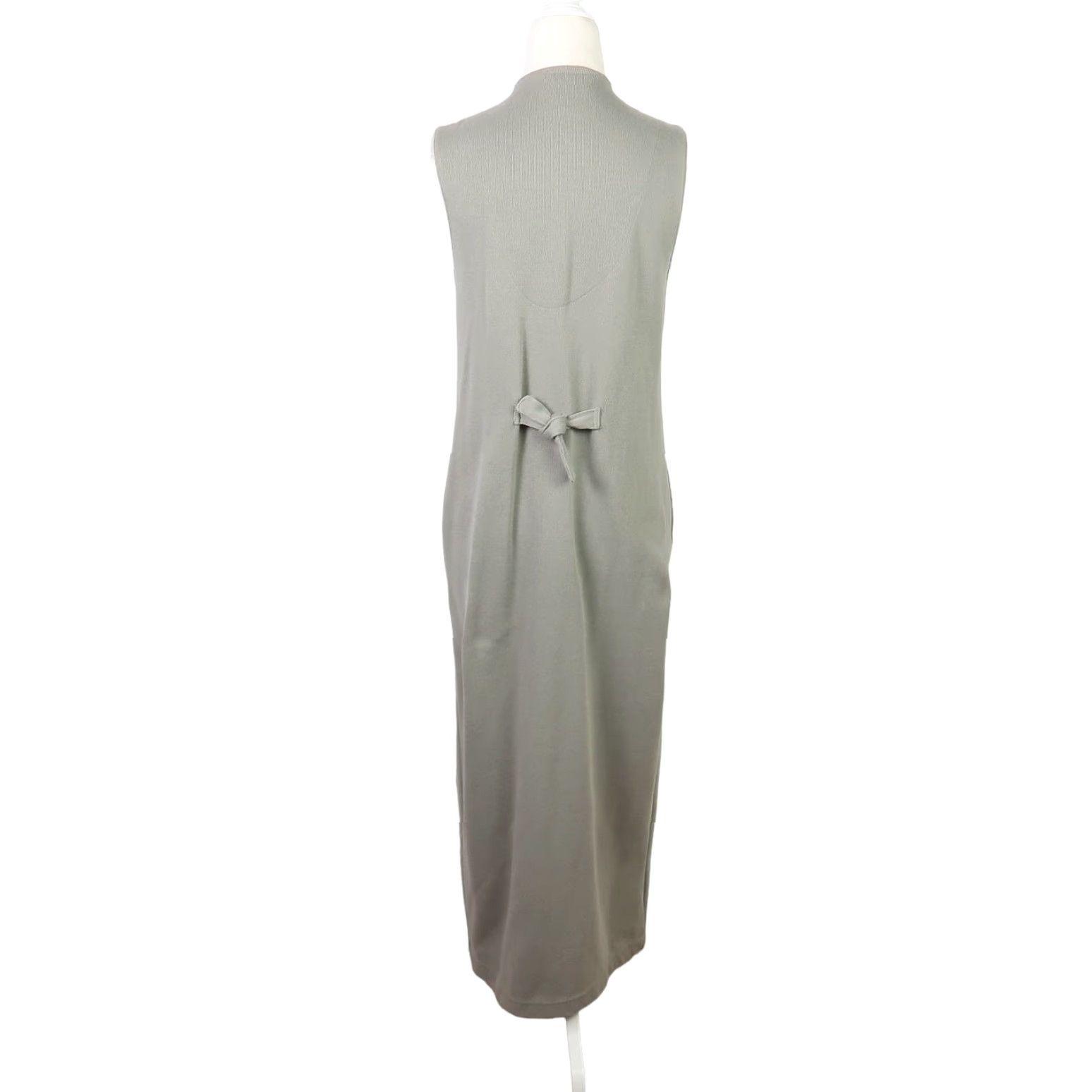 Vintage VINTAGE 90s New York Style light green knit maxi sweater vest cardigan S Sleeveless Button front Ties in back Women's Regular Size Small Size S / US 4 / IT 40 - 4 Thumbnail