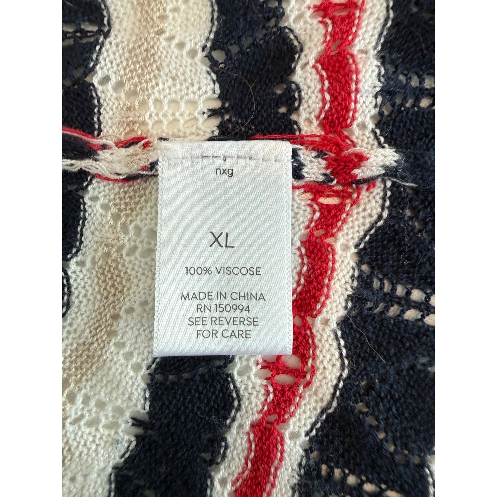 Other Westport Striped Knit Open Cardigan Women Cream XL - A010 Size XL / US 12-14 / IT 48-50 - 5 Thumbnail