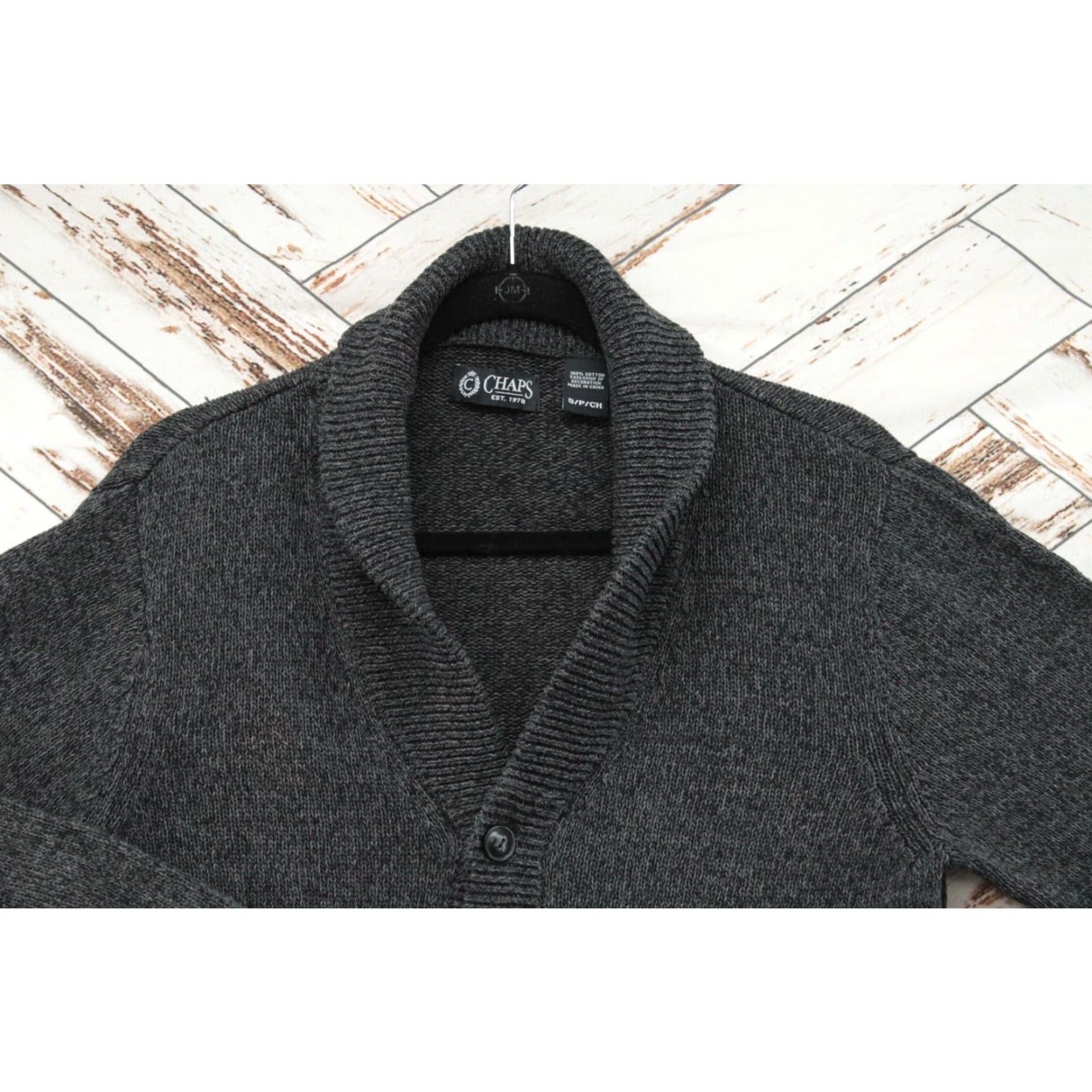 Chaps Chaps Cardigan Sweater Men's Small Gray Long Sleeve V-Neck Button Up Cozy Casual Size US S / EU 44-46 / 1 - 2 Thumbnail