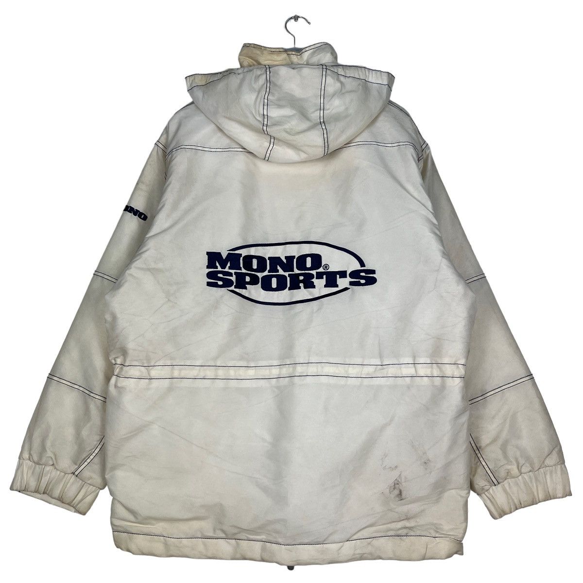 Japanese Brand 🔥 MONO SPORTS INSULATION EMBROIDERY BIG LOGO JACKET Size US XL / EU 56 / 4 - 2 Thumbnail