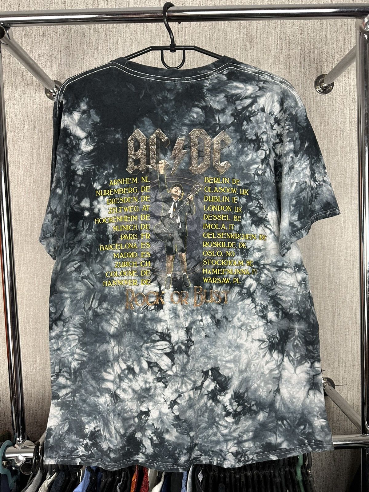 AC/DC × Band Tees 2015 Ac Dc Rock or Bust Europe Tour Tie dye Band Tee T shirt Size US XL / EU 56 / 4 - 3 Thumbnail