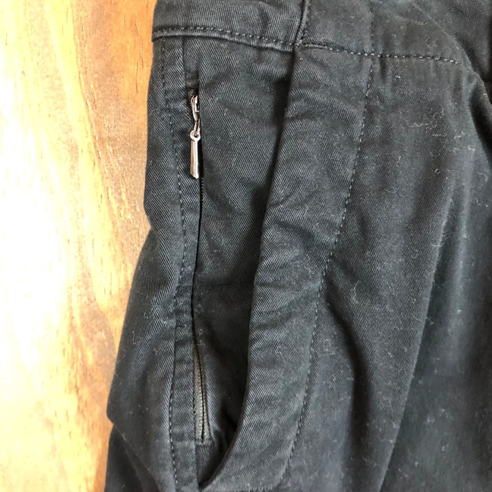 Eddie Bauer Eddie Bauer Womens Pants Capri Black Twill Zip Button Pockets 8 Capris Straight Relaxed Regular Size 31" - 7 Thumbnail