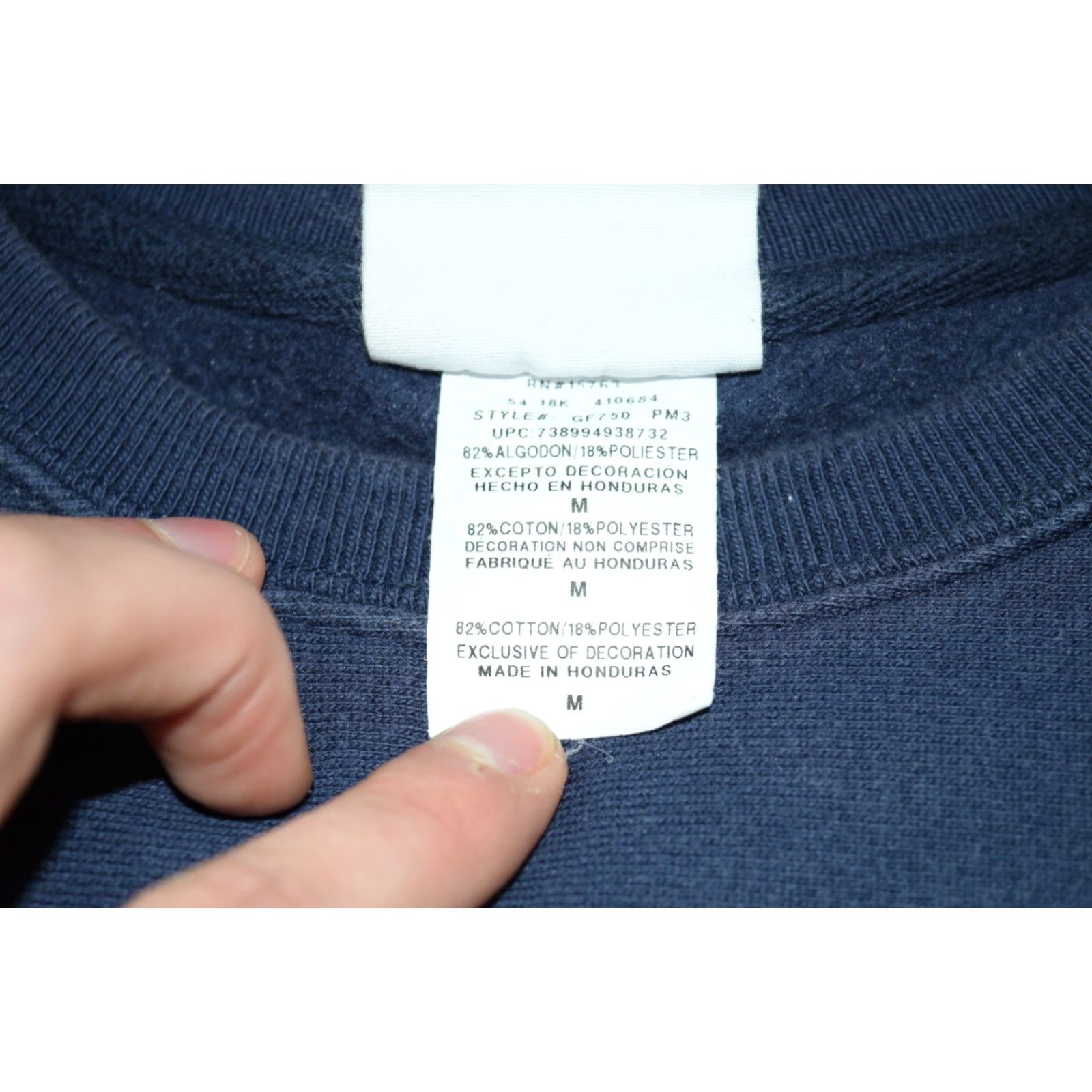 Champion WOMENS CHAMPION REVERSE WEAVE NAVY BLUE PULLOVER SWEATSHIRT CREWNECK MEDIUM Size M / US 6-8 / IT 42-44 - 5 Thumbnail